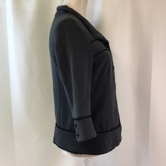 XXI Forever 21 Dark Grey Peacoat Style Jacket Med - Picture 4 of 10